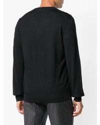 Мужской черный свитер с v-образным вырезом от Joseph