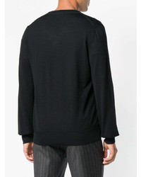 Мужской черный свитер с v-образным вырезом от Joseph