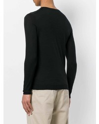 Мужской черный свитер с v-образным вырезом от Sottomettimi