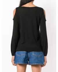 Женский черный свитер с v-образным вырезом от Twin-Set