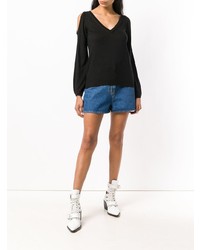 Женский черный свитер с v-образным вырезом от Twin-Set