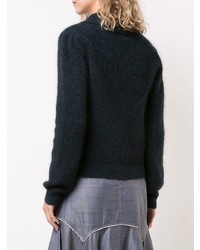 Женский черный свитер с v-образным вырезом от Ganni