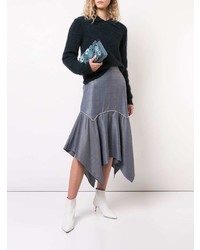 Женский черный свитер с v-образным вырезом от Ganni