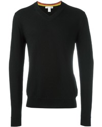 Мужской черный свитер с v-образным вырезом от Comme des Garcons
