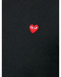 Женский черный свитер с v-образным вырезом от Comme des Garcons