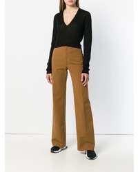 Женский черный свитер с v-образным вырезом от Rick Owens