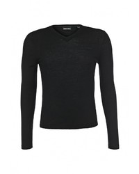 Мужской черный свитер с v-образным вырезом от DKNY