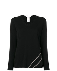 Женский черный свитер с v-образным вырезом от Fabiana Filippi