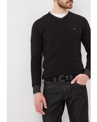 Мужской черный свитер с v-образным вырезом от Felix Hardy