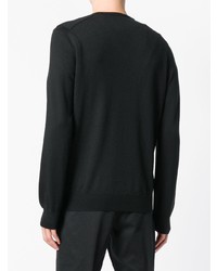 Мужской черный свитер с v-образным вырезом от Tagliatore