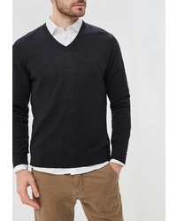 Мужской черный свитер с v-образным вырезом от Gap