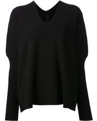 Женский черный свитер с v-образным вырезом от Gareth Pugh