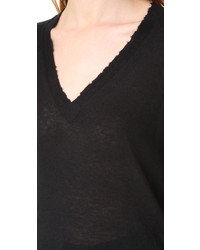 Женский черный свитер с v-образным вырезом от Zadig & Voltaire