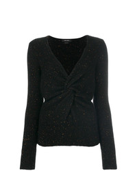 Женский черный свитер с v-образным вырезом от Isabel Marant