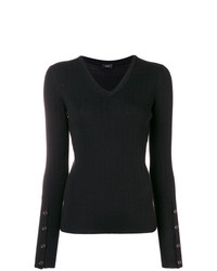 Женский черный свитер с v-образным вырезом от Joseph