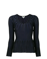 Женский черный свитер с v-образным вырезом от Kenzo