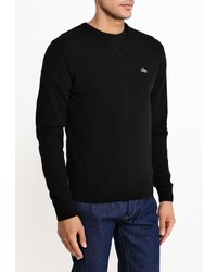 Мужской черный свитер с v-образным вырезом от Lacoste