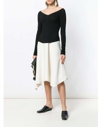 Женский черный свитер с v-образным вырезом от Lemaire