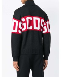 Мужской черный свитер с v-образным вырезом от Gcds