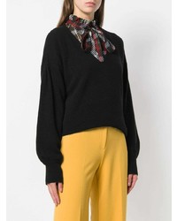 Женский черный свитер с v-образным вырезом от Blugirl