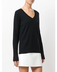 Женский черный свитер с v-образным вырезом от Diesel