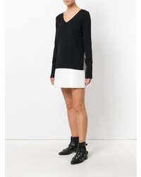 Женский черный свитер с v-образным вырезом от Diesel