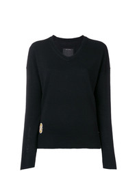 Женский черный свитер с v-образным вырезом от Marc Jacobs
