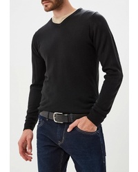 Мужской черный свитер с v-образным вырезом от Marks & Spencer