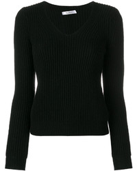 Женский черный свитер с v-образным вырезом от Max Mara