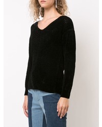 Женский черный свитер с v-образным вырезом от Rachel Comey