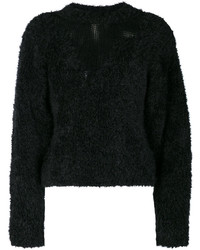 Женский черный свитер с v-образным вырезом от Off-White