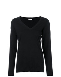 Женский черный свитер с v-образным вырезом от P.A.R.O.S.H.