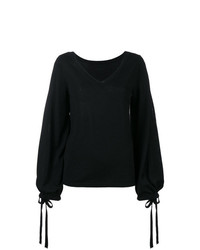 Женский черный свитер с v-образным вырезом от P.A.R.O.S.H.