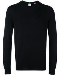 Мужской черный свитер с v-образным вырезом от Paul Smith