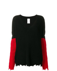 Женский черный свитер с v-образным вырезом от Pinko