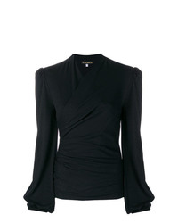 Женский черный свитер с v-образным вырезом от Plein Sud