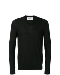 Мужской черный свитер с v-образным вырезом от Pringle Of Scotland