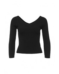Женский черный свитер с v-образным вырезом от QED London