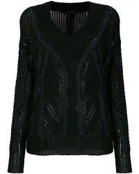 Женский черный свитер с v-образным вырезом от Rag & Bone