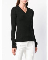 Женский черный свитер с v-образным вырезом от Joseph