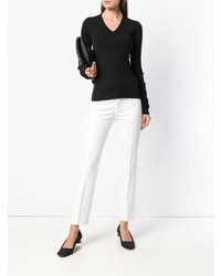 Женский черный свитер с v-образным вырезом от Joseph