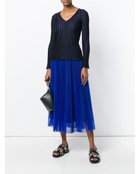 Женский черный свитер с v-образным вырезом от Kenzo