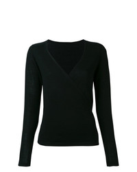 Женский черный свитер с v-образным вырезом от Sottomettimi