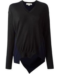 Женский черный свитер с v-образным вырезом от Stella McCartney