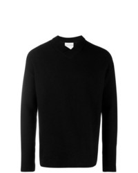 Мужской черный свитер с v-образным вырезом от Stephan Schneider