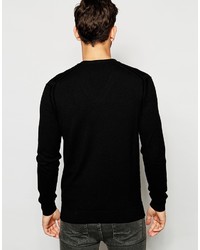 Мужской черный свитер с v-образным вырезом от Boss Orange