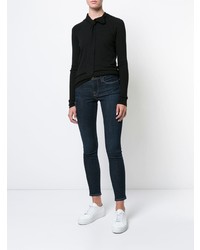 Женский черный свитер с v-образным вырезом от Tomas Maier