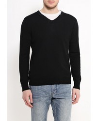 Мужской черный свитер с v-образным вырезом от Tom Farr