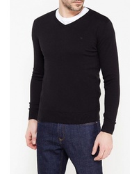 Мужской черный свитер с v-образным вырезом от Tom Tailor
