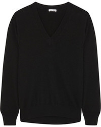 Женский черный свитер с v-образным вырезом от Tomas Maier
